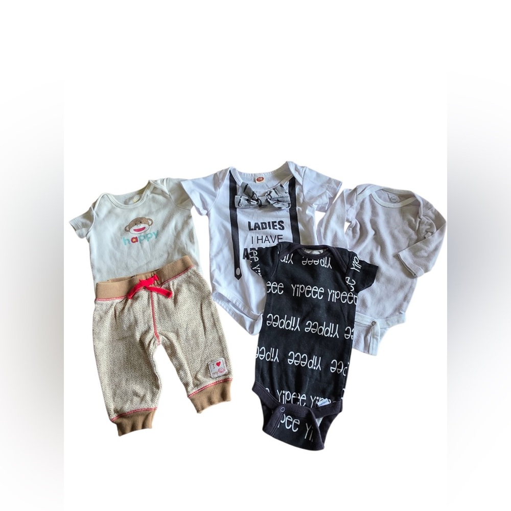 Carter's Kids One Pieces Set - White, Black, Cream, Red